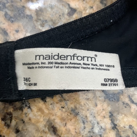 Maidenform‎ Black Underwire T Shirt Bra - Size 36C - Picture 3 of 5